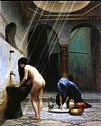 A Moorish Bath Turkish Woman Bathing No 2 by Jean-Leon Gerome